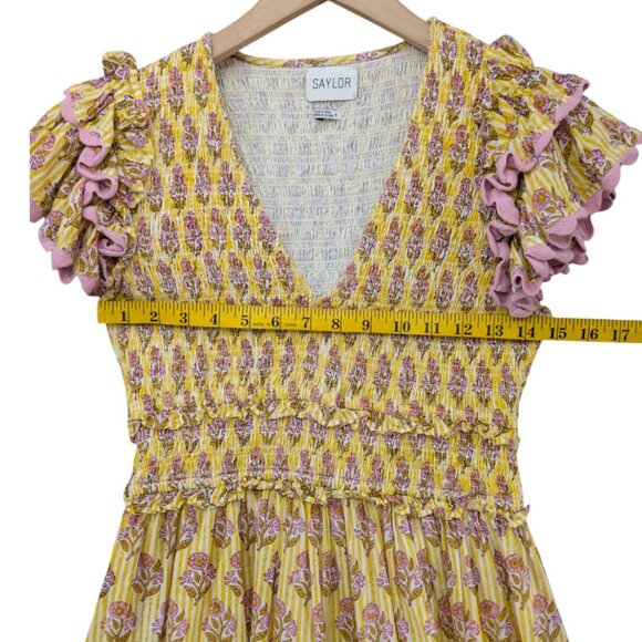 Yellow and Pink Floral Dress - Picture 7 of 12